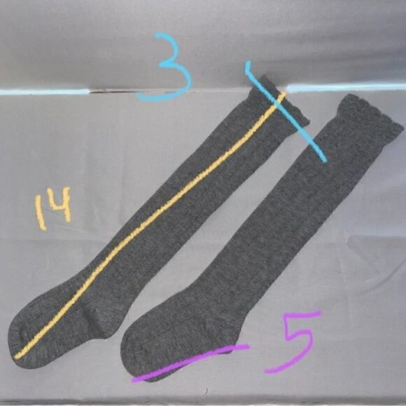 Nemo Kids Socks Toddler Knee High Boot Ribbed Knit Tights Socks Uniform Pull on - Picture 7 of 7